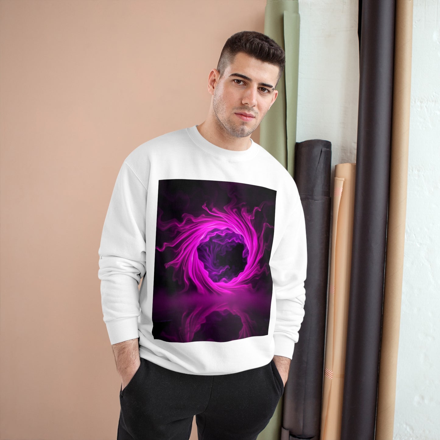 Neon Black & Pink Trippy Sweat Shirt