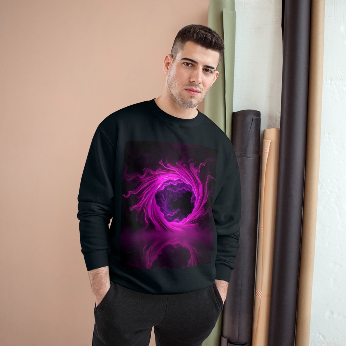 Neon Black & Pink Trippy Sweat Shirt