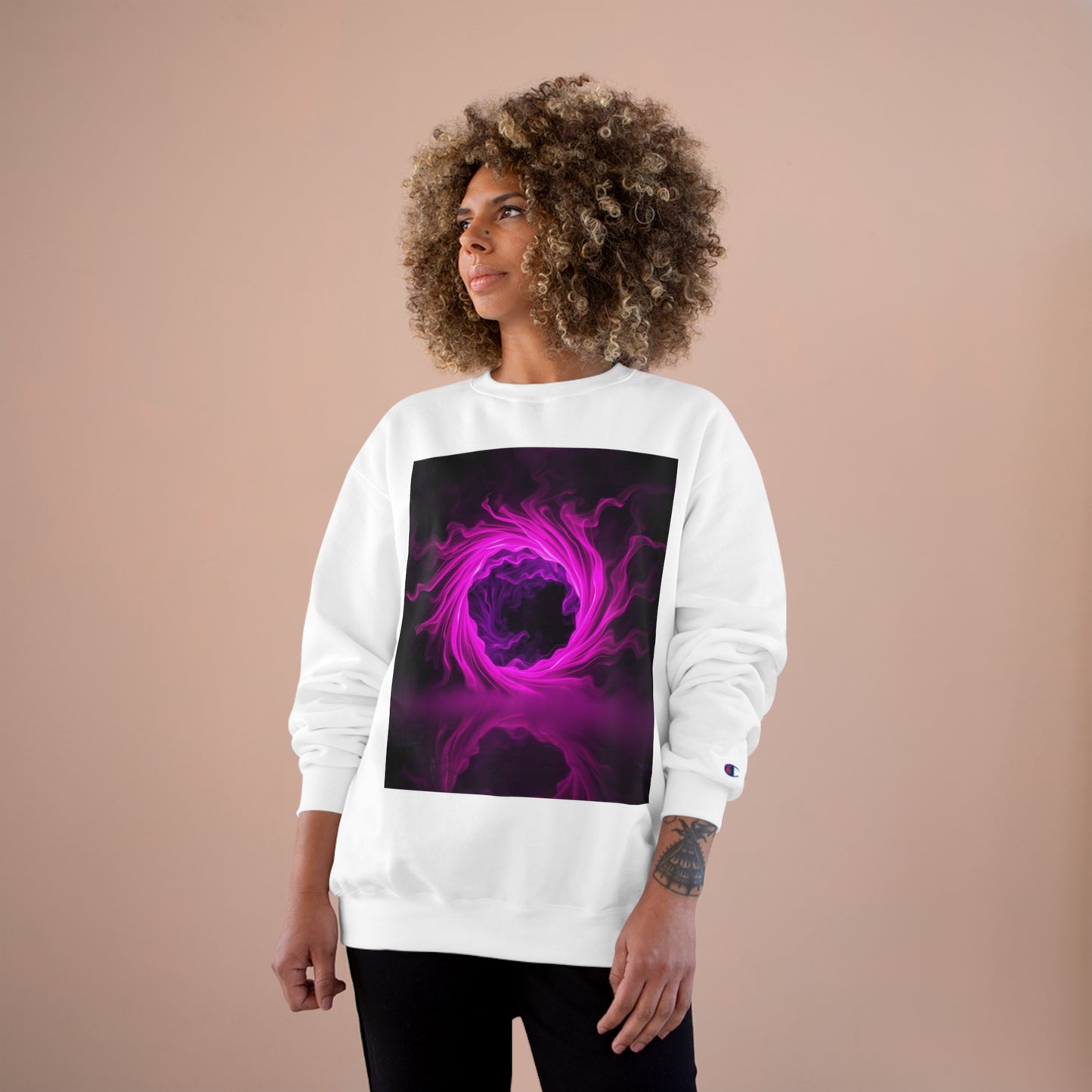 Neon Black & Pink Trippy Sweat Shirt