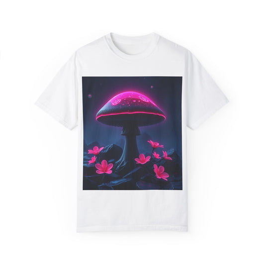 Neon Black & Pink Trippy Unisex Garment-Dyed T-shirt