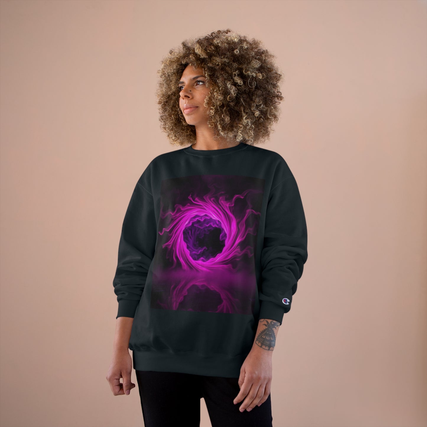 Neon Black & Pink Trippy Sweat Shirt